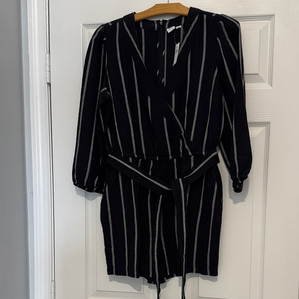 Gap Black and White Striped Women's Jumpsuit